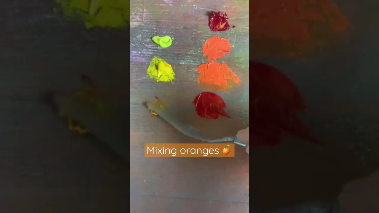 Let’s mix some oranges! Quinacridone mixed with lemon, cad light & Indian yellow.