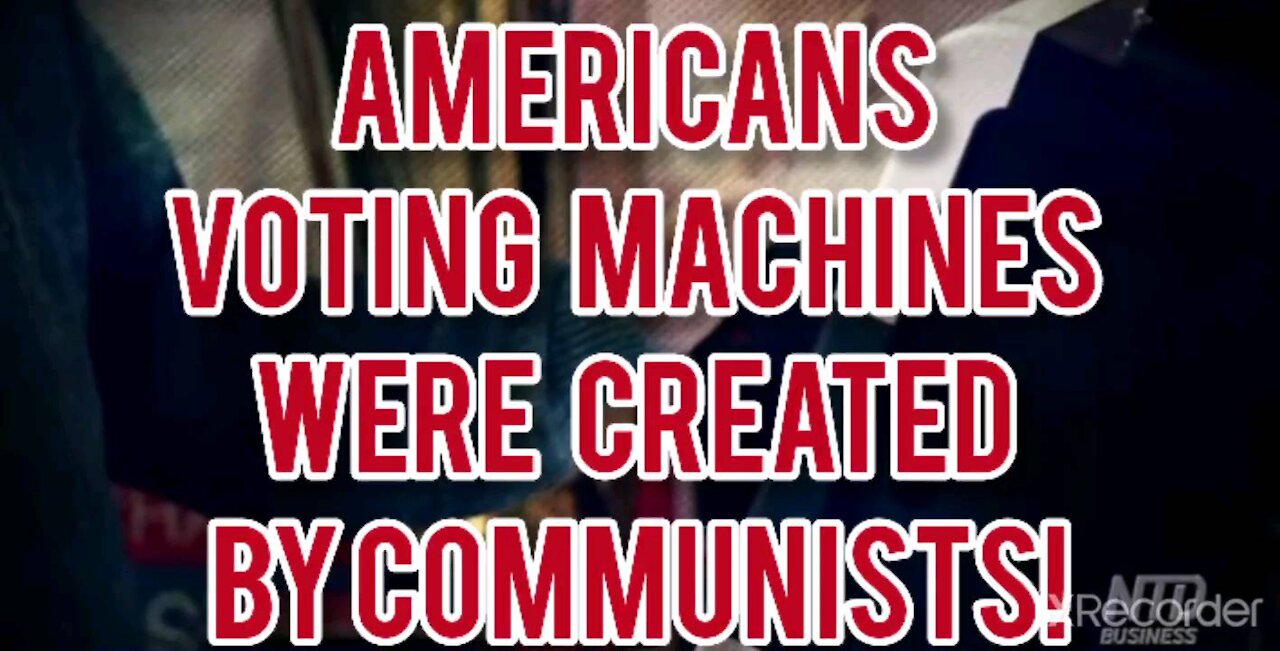 Americans VOTING WITH MACHINE DESIGNED BY COMMUNISTS