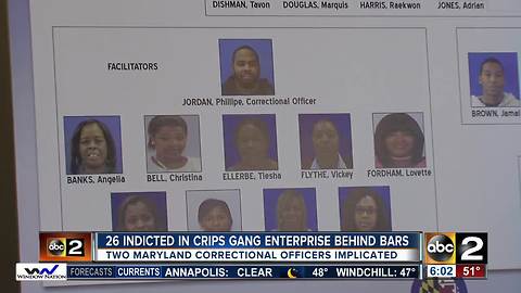 26 gang members indicted from Maryland prisons