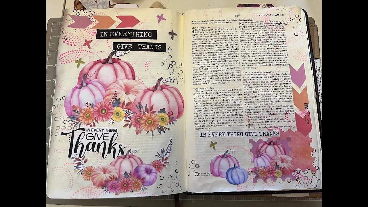 Let's Bible journal 1 Thes. 5 (from Lovely Lavender Wishes)