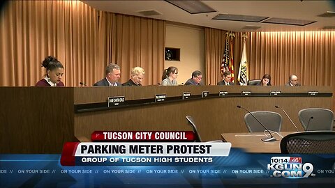 Students protest parking meters to be installed outside Tucson HS