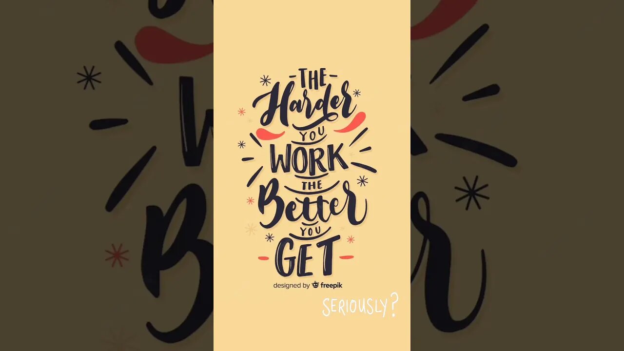 HARD WORK THE FATIGUE YOU GET