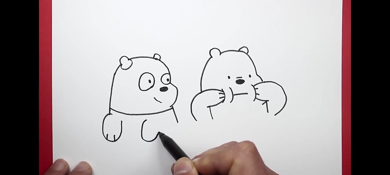 Very Easy to draw bears.draw