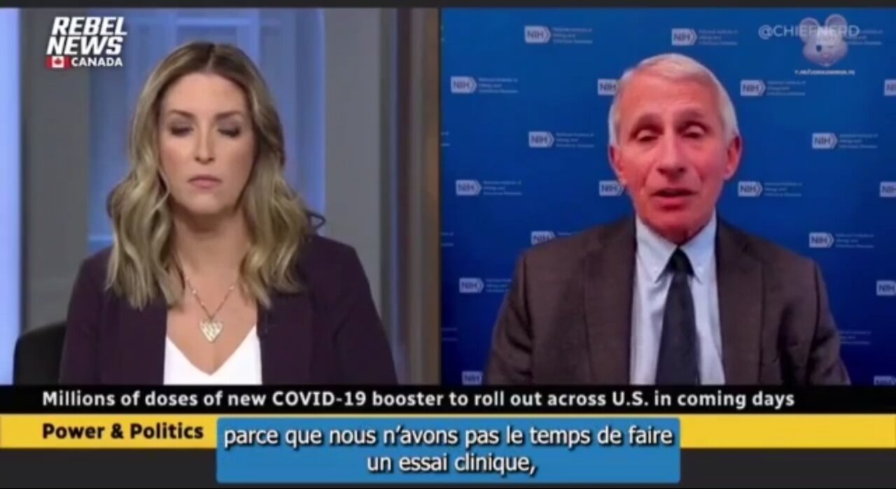 Anthony Fauci : Pas le temps de faire des essais cliniques