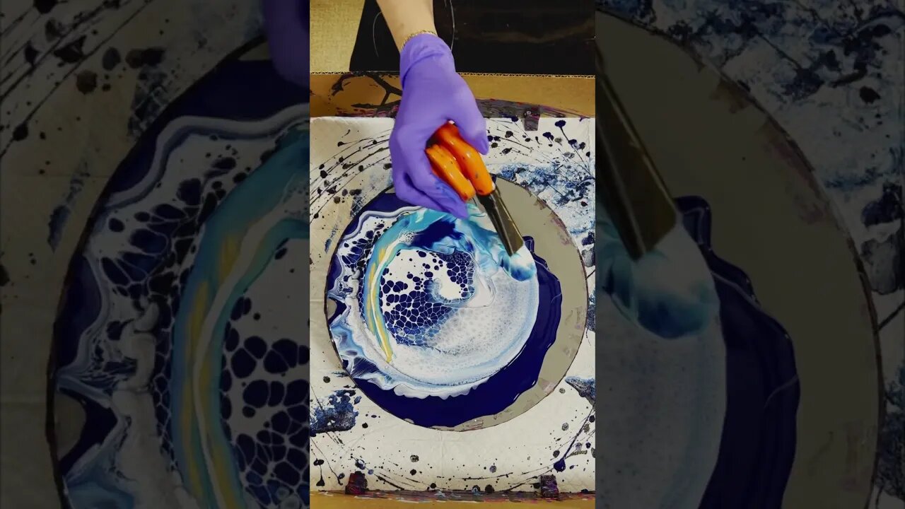 Cloudy Swipe and Spin Fluid Art