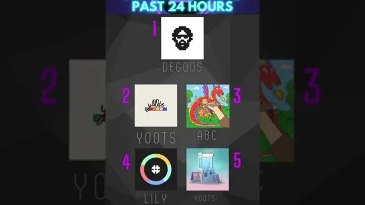 Your too Solana NFTs over the past 24 hours on Magic Eden | Nov 23, 2022 #solana #nft #shorts