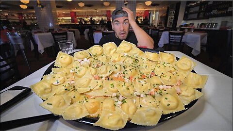 “IT FEEDS 6 PEOPLE” WORLD'S BIGGEST LOBSTER PASTA CHALLENGE! | Joel Hansen