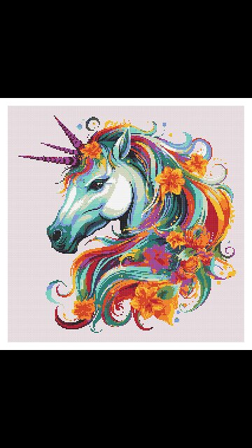 Rainbow Unicorn Cross Stitch Pattern by Welovit | welovit.net | #welovit