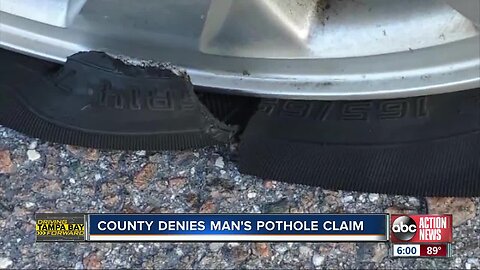 Seminole man's pothole claim denied by county after hundreds of dollars in damages from popped tire