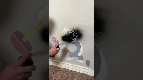 Dad fixes hole in kids bedroom! 🕳️🐁