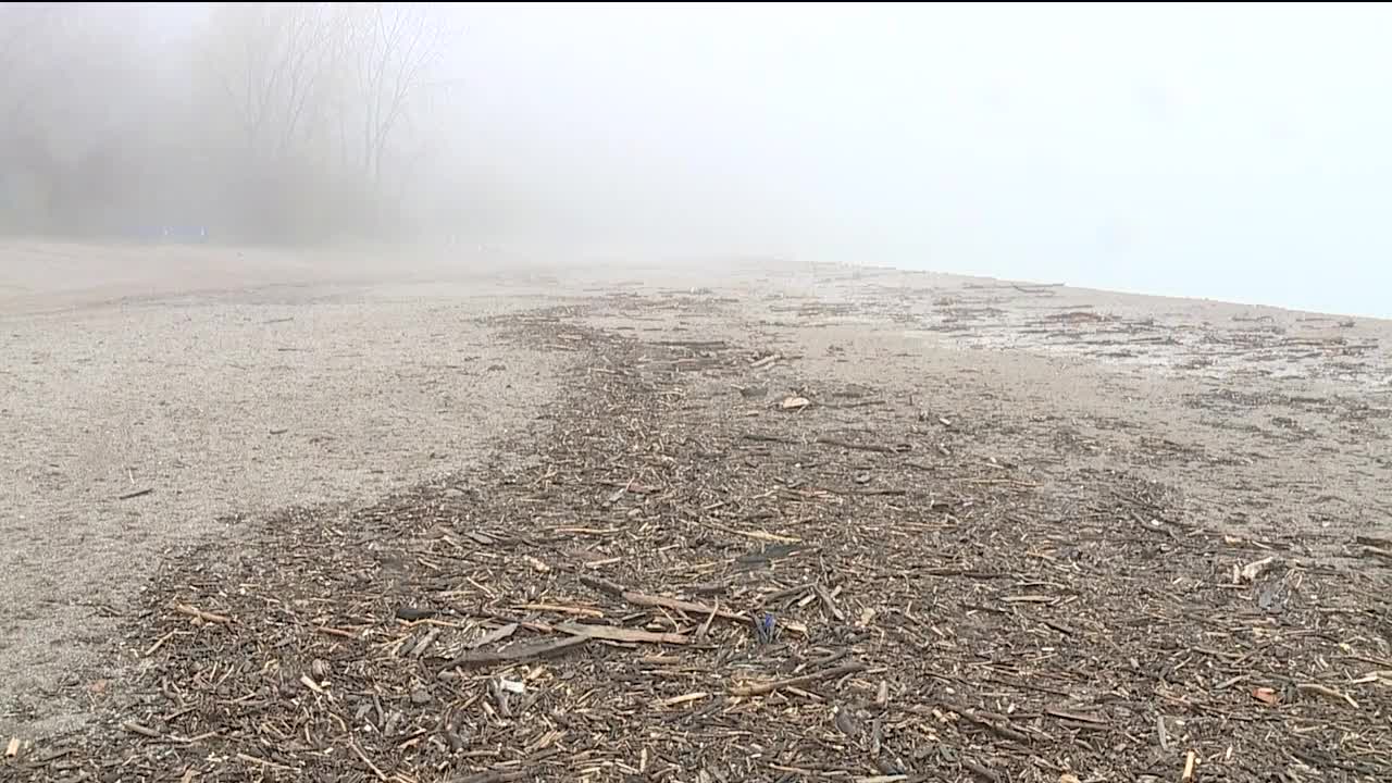 Cleveland Metroparks crews clean up debris and beautify Edgewater Beach ahead of busy summer season