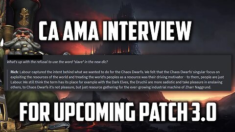 CA AMA Interview For Upcoming Patch 3 0 - Victory Conditions - Landmarks - Total War: Warhammer 3