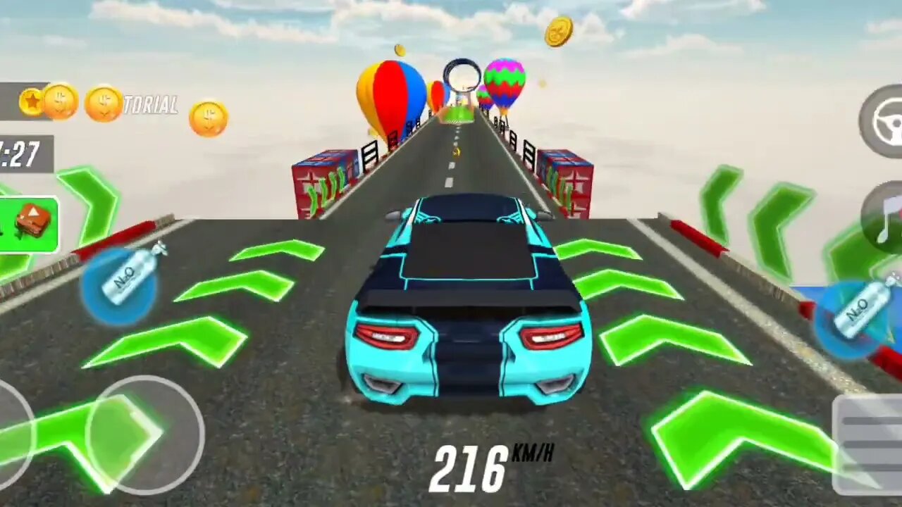 Superhero car ramp Mega 🚘 - Yes ☑️ I did it first play 🎮 😎