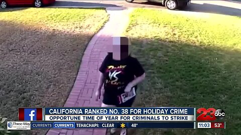 California ranked 38th for holiday crime