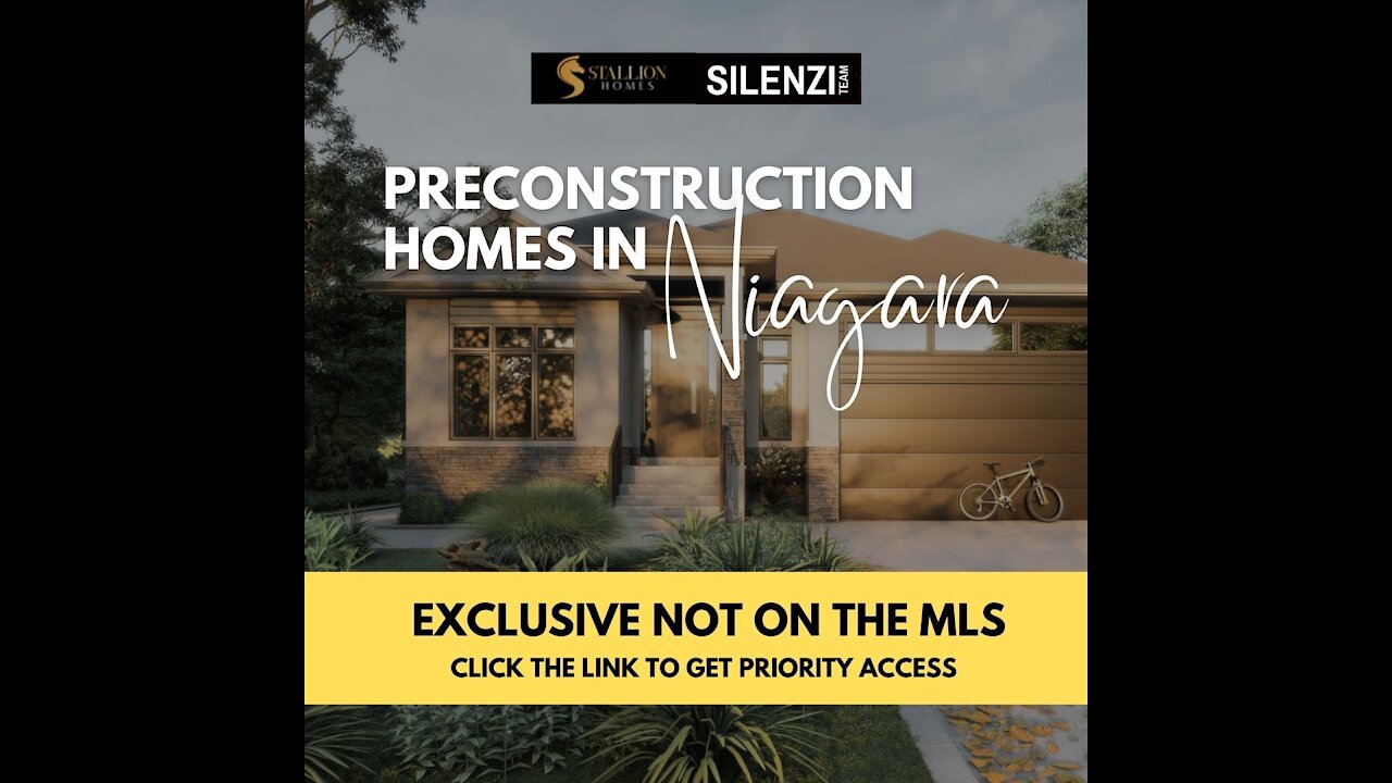 Pre-Construction Homes in Niagara not on the MLS! Get priority access today.