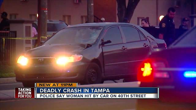 Tampa Police investigating fatal crash involving vehicle and pedestrian