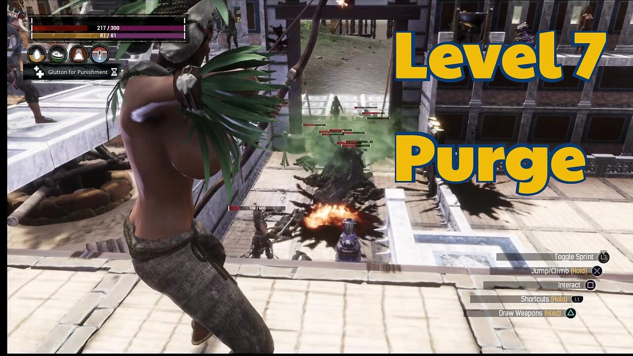 Conan Exiles, level 7 purge, Bouncing, Busty, Boobs, Breast Expansion