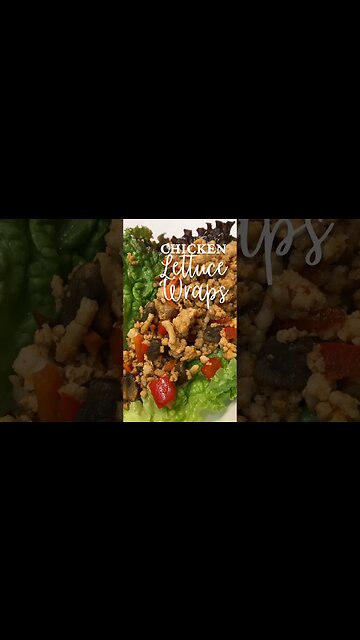 Chicken Lettuce Wraps made in around 30 minutes! So easy and delicious! #recipe #shorts