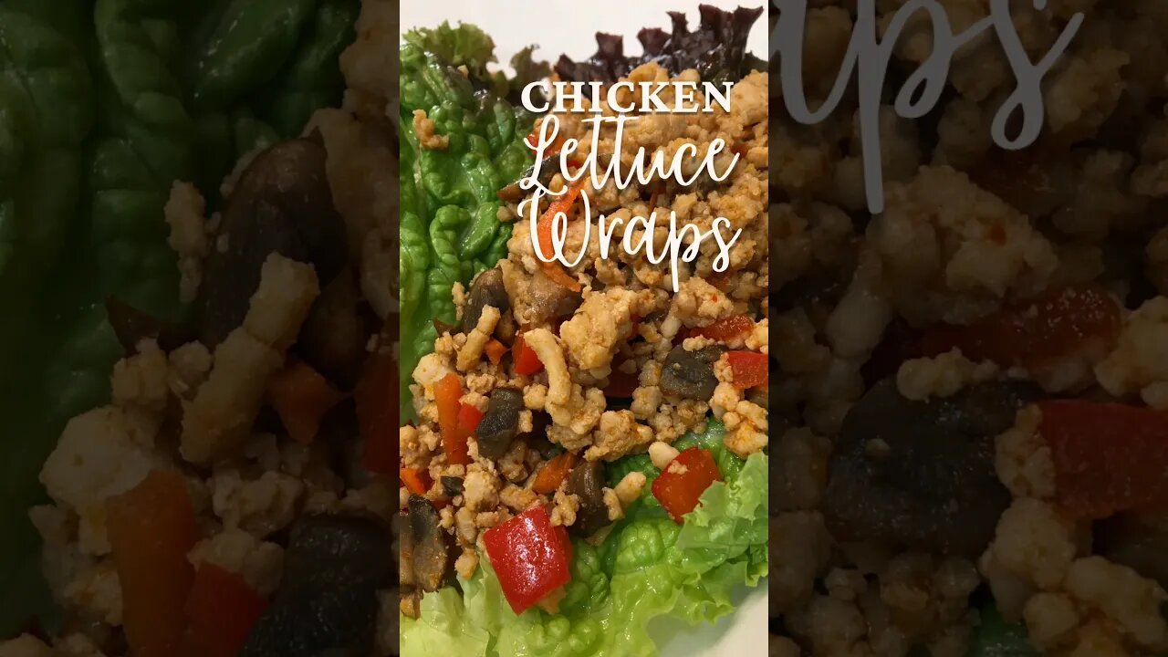 Chicken Lettuce Wraps made in around 30 minutes! So easy and delicious! #recipe #shorts