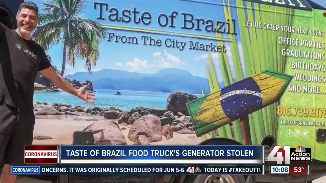 Generator stolen from 'Taste of Brazil' food truck