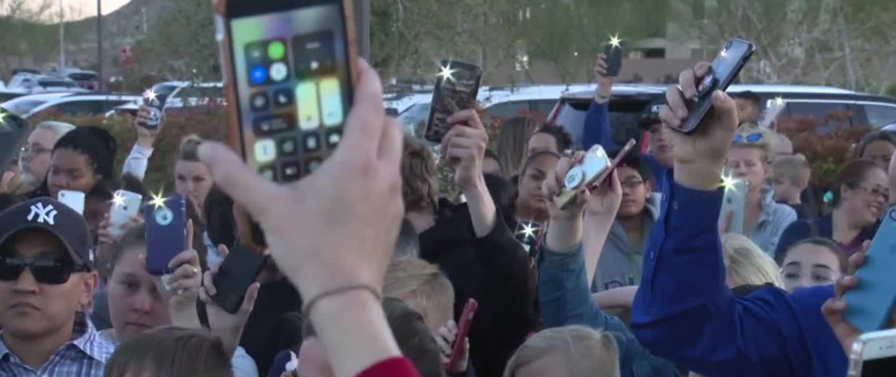 Vegas community holds vigil for middle school student struck, killed by vehicle