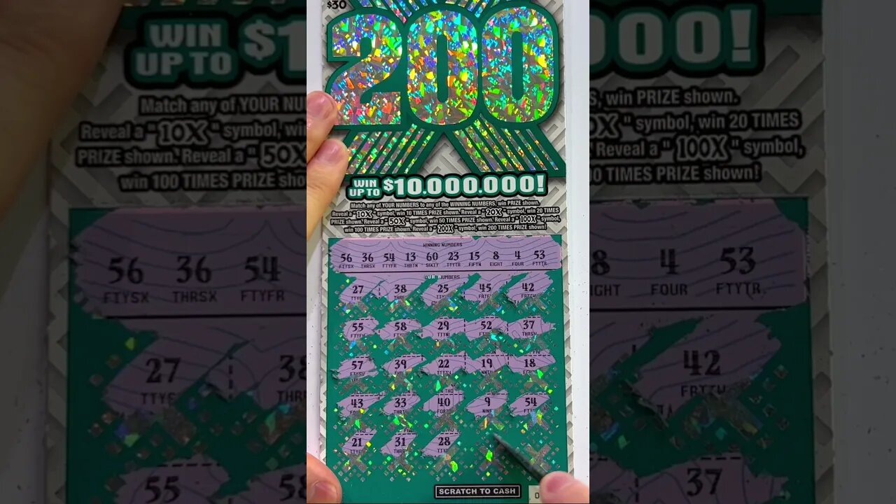 EXPENSIVE $30 Lottery Ticket and getting a WIN! #scratchtickets #lotterytickets #scratchcard #Shorts