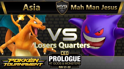 Asia (Charizard) vs. Mah Man Jesus (Gengar) - Pokkén Losers Quarters - CEO Prologue