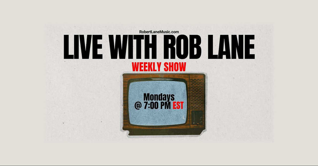 Live With Rob Lane TOMORROW NIGHT!