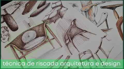 Tecnica efeito riscado no desenho - Risk Effect sketching