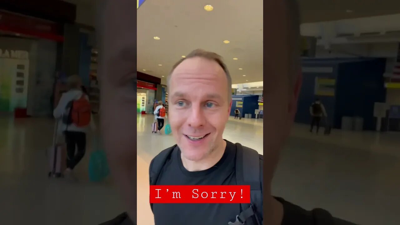 My apology for holding up immigration lines