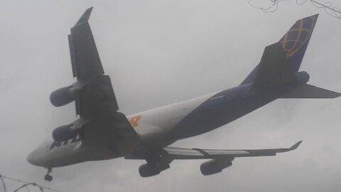 Boeing 747-400ERF N476MC na aproximação final antes de pousar em Manaus vindo de Miami