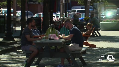 Busy first night on Market Avenue after city closes street to vehicle traffic
