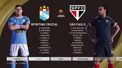 SPORTING CRISTAL-PER x SÃO PAULO-BRA | LIBERTADORES 2022 - QUARTAS | MASTER LEAGUE