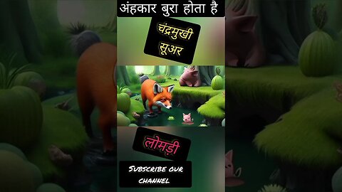 चंद्रमुखी सूअर और लोमड़ी #viral#cartoon#shorts #story#hindi #moralstories #