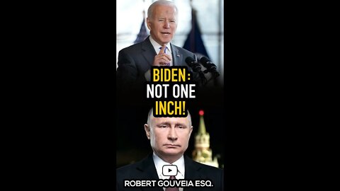 Biden: Not ONE Inch! #shorts