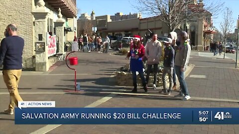 Salvation Army running $20 bill challenge
