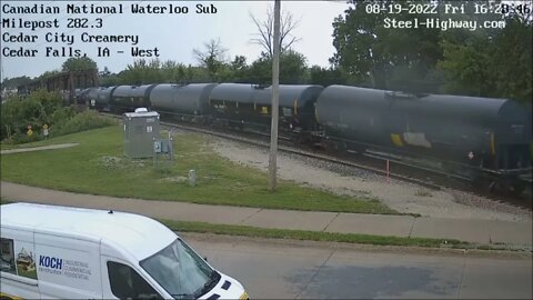 CSX YN2 Leading WB CN L571 Manifest at Mills Tower in Iowa Falls, IA on August 19, 2022#steelhighway