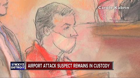 Accused Flint airport stabber will remain in custody