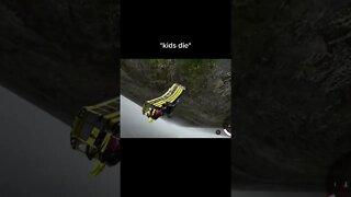 the bus fell off the bridge / BeamNG DRIVE