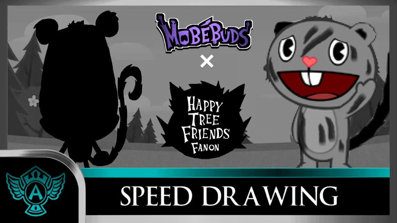 Speed Drawing: Happy Tree Friends Fanon - Burnt | Mobebuds Style