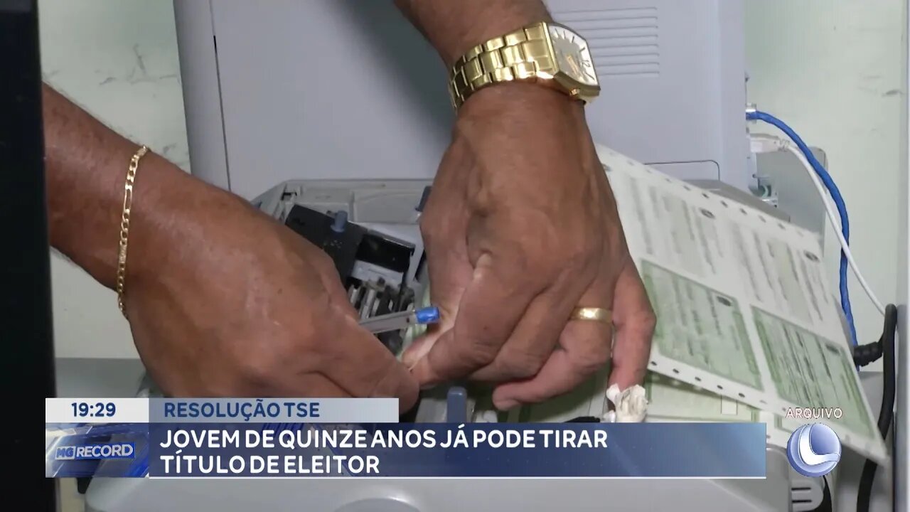 Resolução TSE: Jovem de 15 Anos já pode tirar Título de Eleitor.