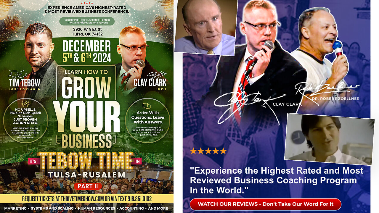 Business Conference | Dr. Zoellner Teaches His Proven Management Principles He Used to Build Successful Businesses + Steve Jobs & Jack Welch On Management + Join Tebow At Clay Clark's Dec 5-6 Business Workshop!