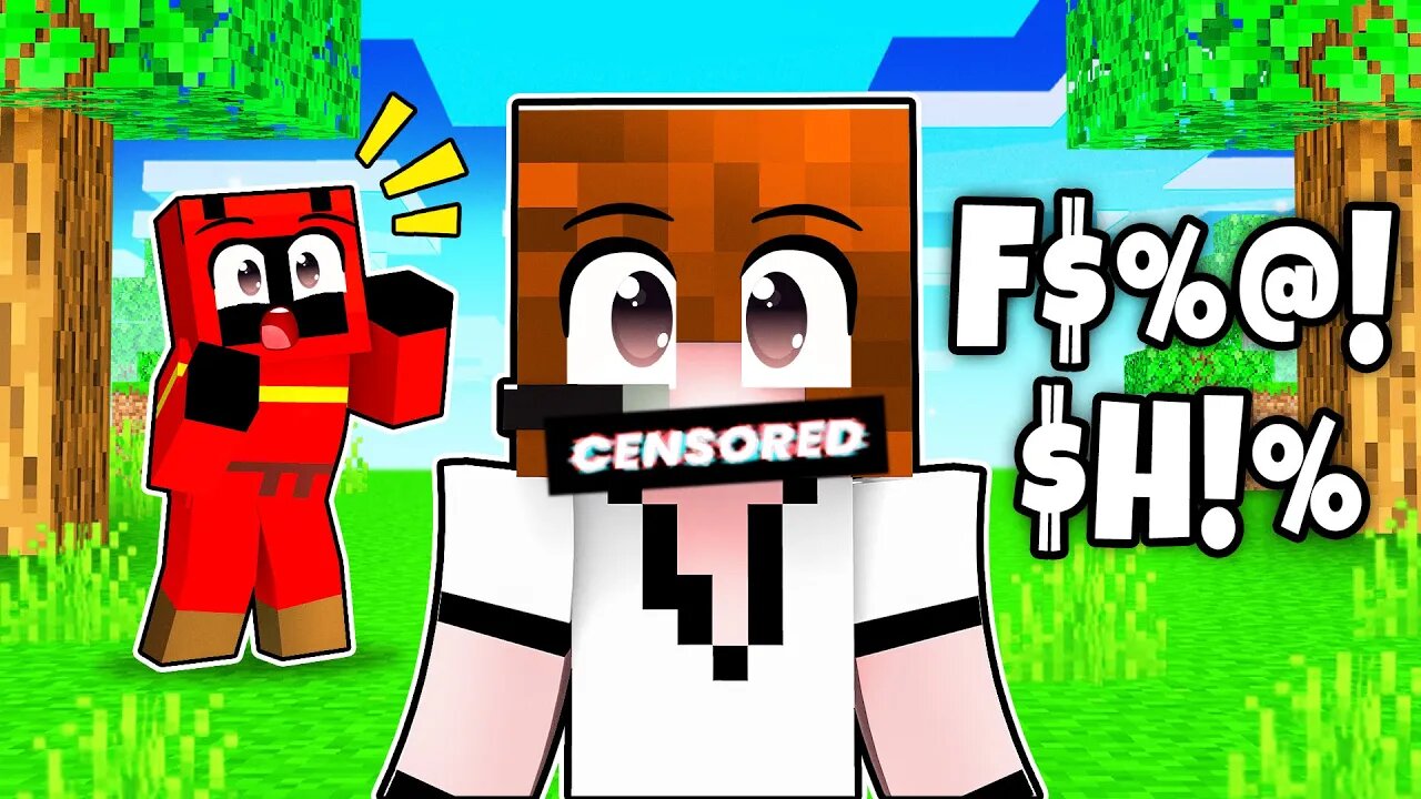 I Made Him Say A BAD WORD in Minecraft!