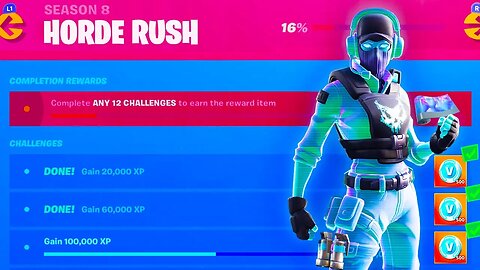 The New "HORDE RUSH" Challenges In Fortnite!.. (Free Rewards!)