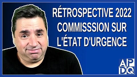 Rétrospective 2022: Commission sur l'état d'urgence