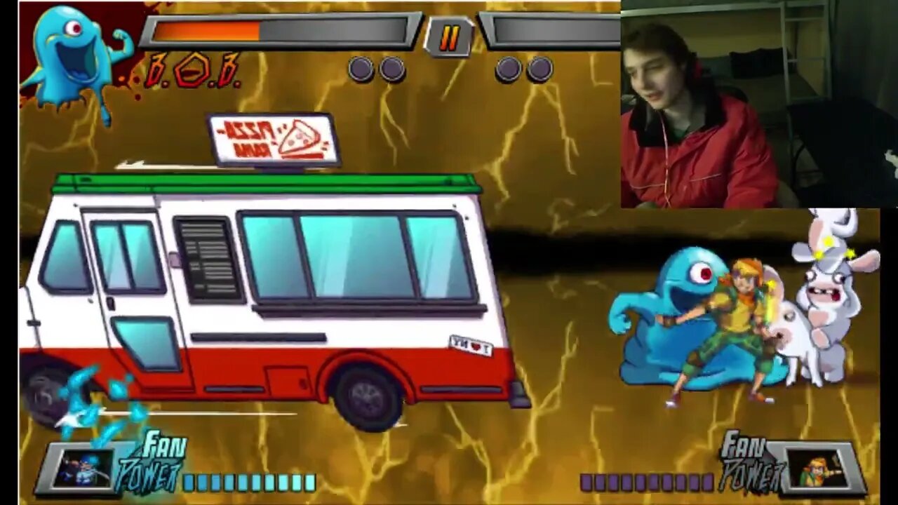 Rabbids VS B.O.B. The Monster In A Nickelodeon Super Brawl 3 Battle With Live Commentary