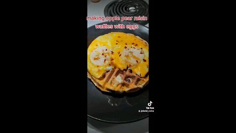 Waffles made from apple & pear pulp
