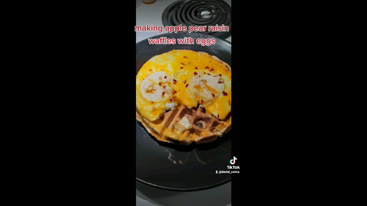 Waffles made from apple & pear pulp