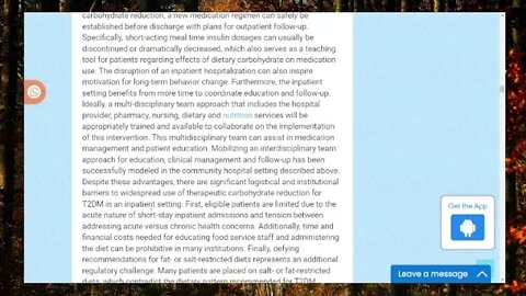 Reading - A clinician's guide remission of type 2 diabetes : toward a standard of care [Part 2]