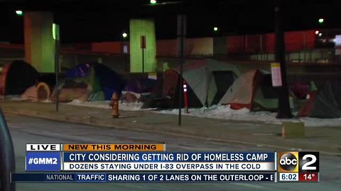 City considering getting rid of homeless camp